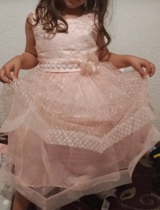 Vestido de fiesta niña rosa