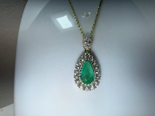 Colgante de plata S925 con Esmeralda