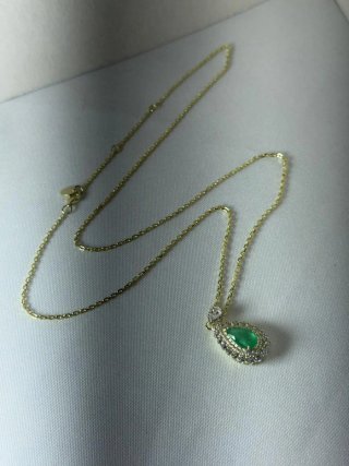 Colgante de plata S925 con Esmeralda