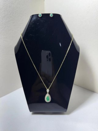 Colgante de plata S925 con Esmeralda