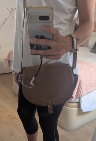 Bolso beige Misako con Grabado