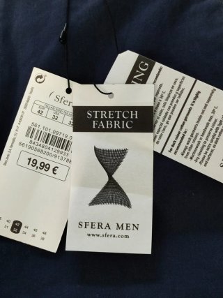 Pantalón Sfera Stretch Hombre Azul T42 nuevo
