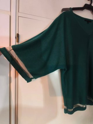 Blusa Tintoretto holgada verde talla XL