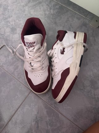 Zapatillas Lacoste Tennis Blancas y Rojas