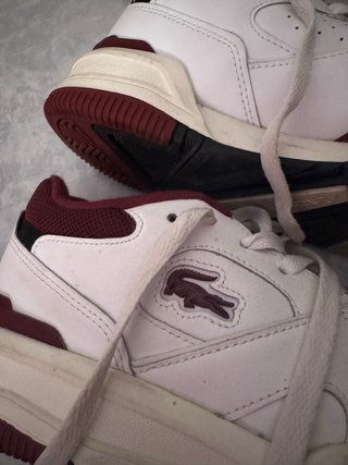 Zapatillas Lacoste Tennis Blancas y Rojas