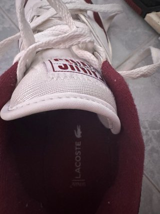 Zapatillas Lacoste Tennis Blancas y Rojas