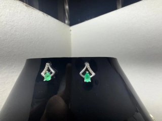 Pendientes de Plata con Esmeralda