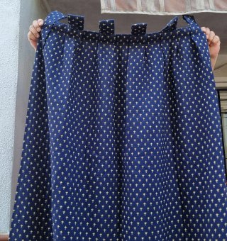 Cortinas de salón azul