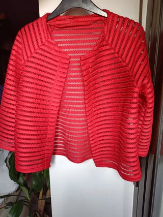 Chaqueta Roja Texturizada