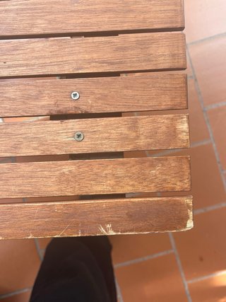 Mesa plegable de madera para terraza