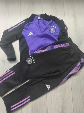 Abbigliamento sportivo Adidas bambino Germania viola/nero 6/7 anni