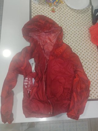 Impermeable Quechua Rojo Niño