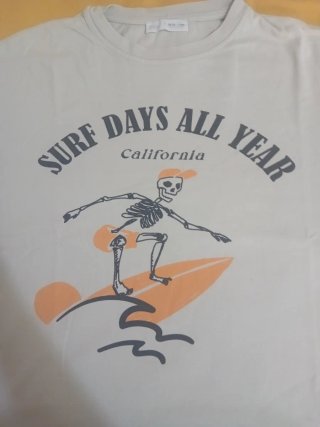 Camiseta Beige Surf Days All Year