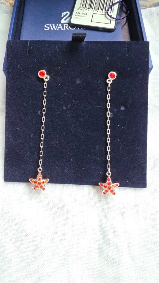 Pendientes Largos Swarovski Estrella
