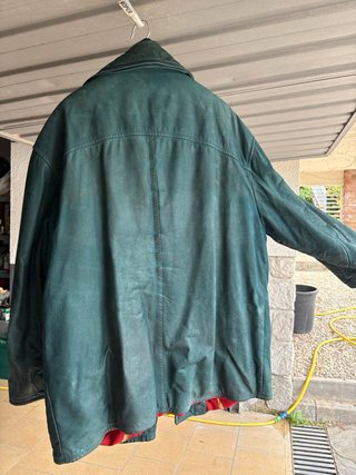 Cazadora hombre Vintage de piel Verde Gallotti