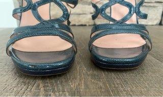 Sandalias TIFFI piel tacón verde