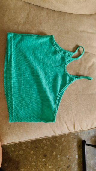 Top verde turquesa tirantes