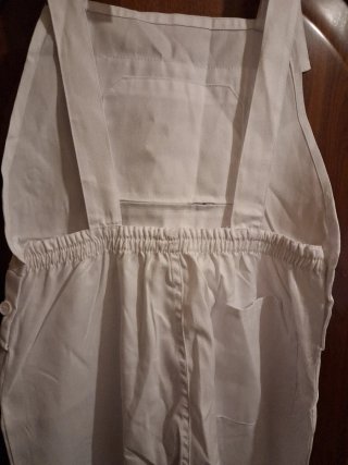 Peto largo blanco talla 42 unixes