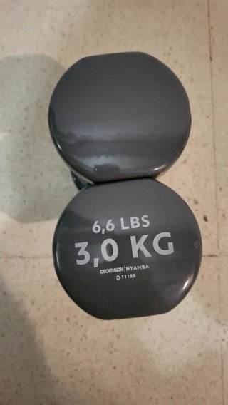 2 parejas de Mancuernas de vinilo 3kg Decathlon