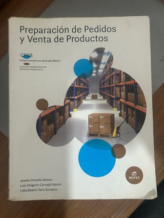Libro de preparacion de pedidos