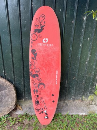 Tabla de surf roja KAPAULUA 6.0