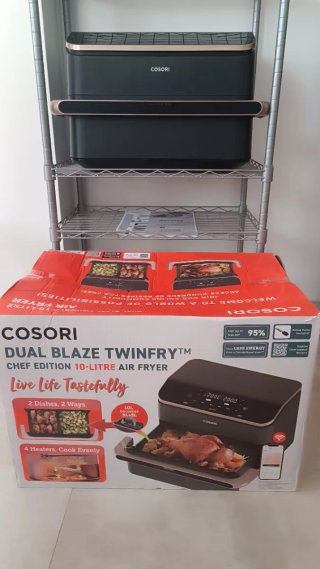 Freidora de Aire Cosori Dual Blaze Twinfry 10L