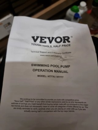 Bomba de agua para piscina Vevor HT776/HT777
