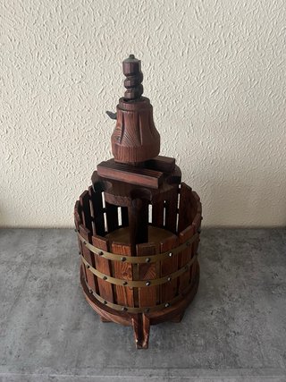 Botellero Rústico Prensa Vino de Madera