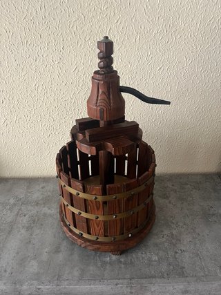 Botellero Rústico Prensa Vino de Madera