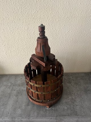 Botellero Rústico Prensa Vino de Madera