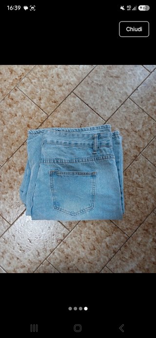 Jeans donna wide leg vita alta