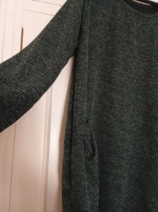 Jersey verde/negro de lana + DETALLE - Mujer - T.Ú