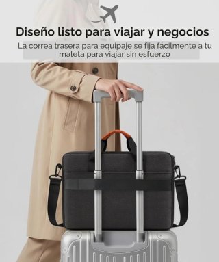 Maletín para portátil negro