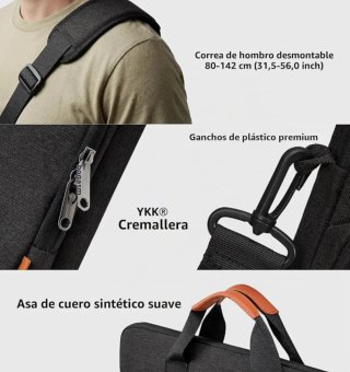 Maletín para portátil negro