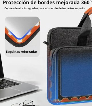 Maletín para portátil negro