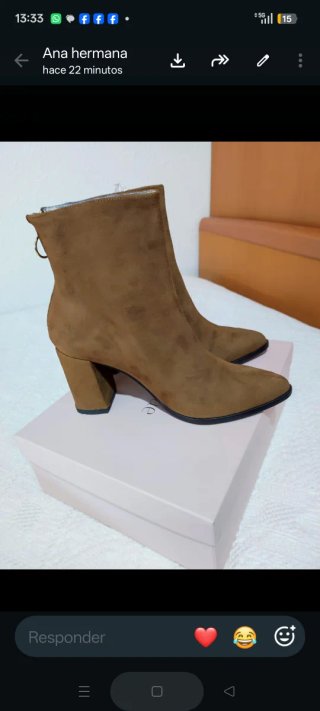 Botines Camel Piel Talla 39