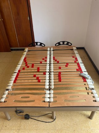 Somier reclinable de madera y metal
