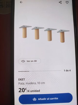 EKET Patas Madera 10cm 2uni