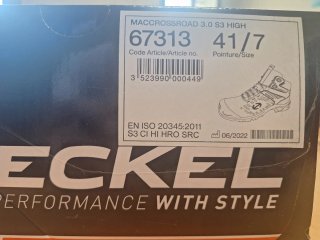Zapatos de seguridad Heckel negros y amarillos