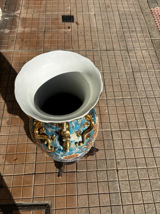 Jarrón Chino Decorativo de Porcelana