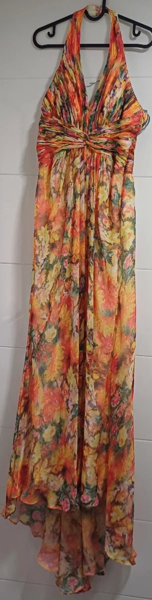 Vestido de fiesta largo estampado floral