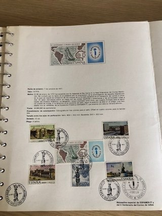 Álbum Filatelia España 1977-84 Sellos y Matasellos