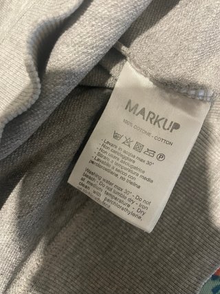 Felpa leggera Markup grigia L