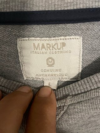 Felpa leggera Markup grigia L