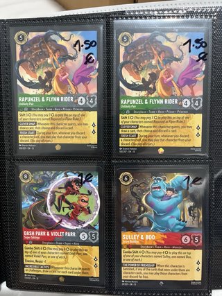 Lote Cartas Lorcana Inglés