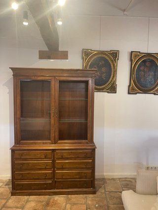 Aparador Librería Vitrina Madera cajonera