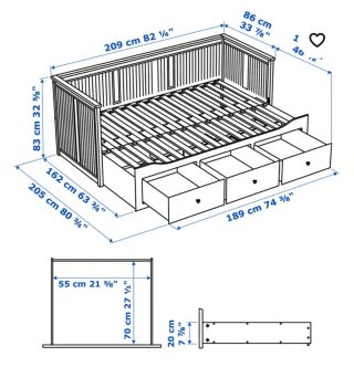 Diván HEMNES IKEA Blanco