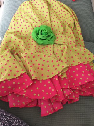 Falda Flamenca y Flor para el Pelo