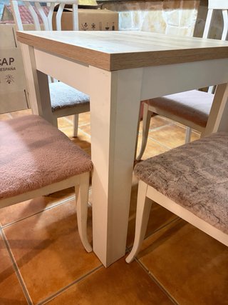 Conjunto de mesa y 4 sillas