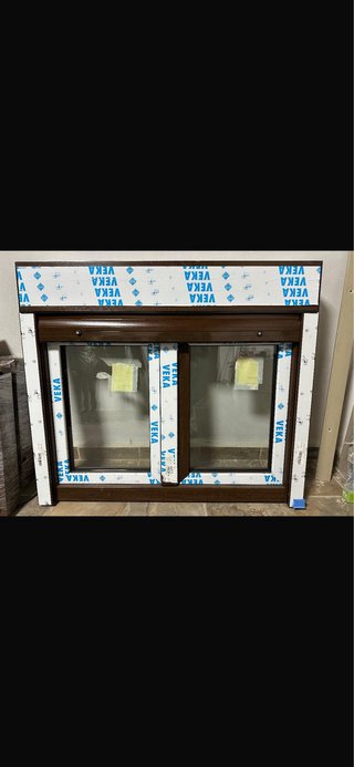 Ventana PVC Madera VEKA